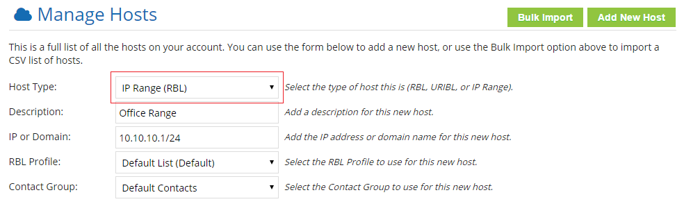 Cloud Hosting Configuration