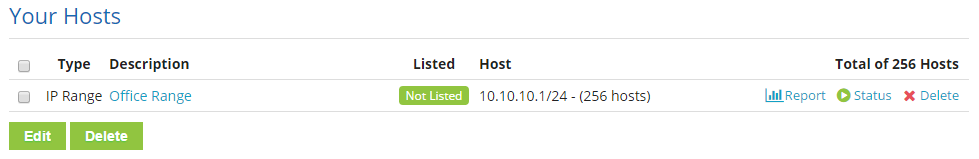 Cloud Hosting IP Range