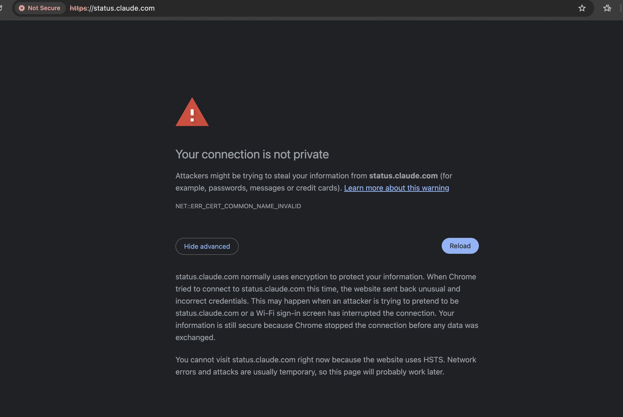 When a Certificate Takes Down the Status Page
